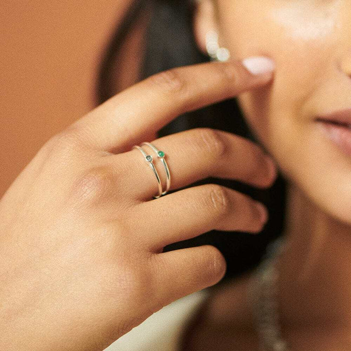 Daisy London Sterling Silver Healing Stone Ring Additional Image - 3