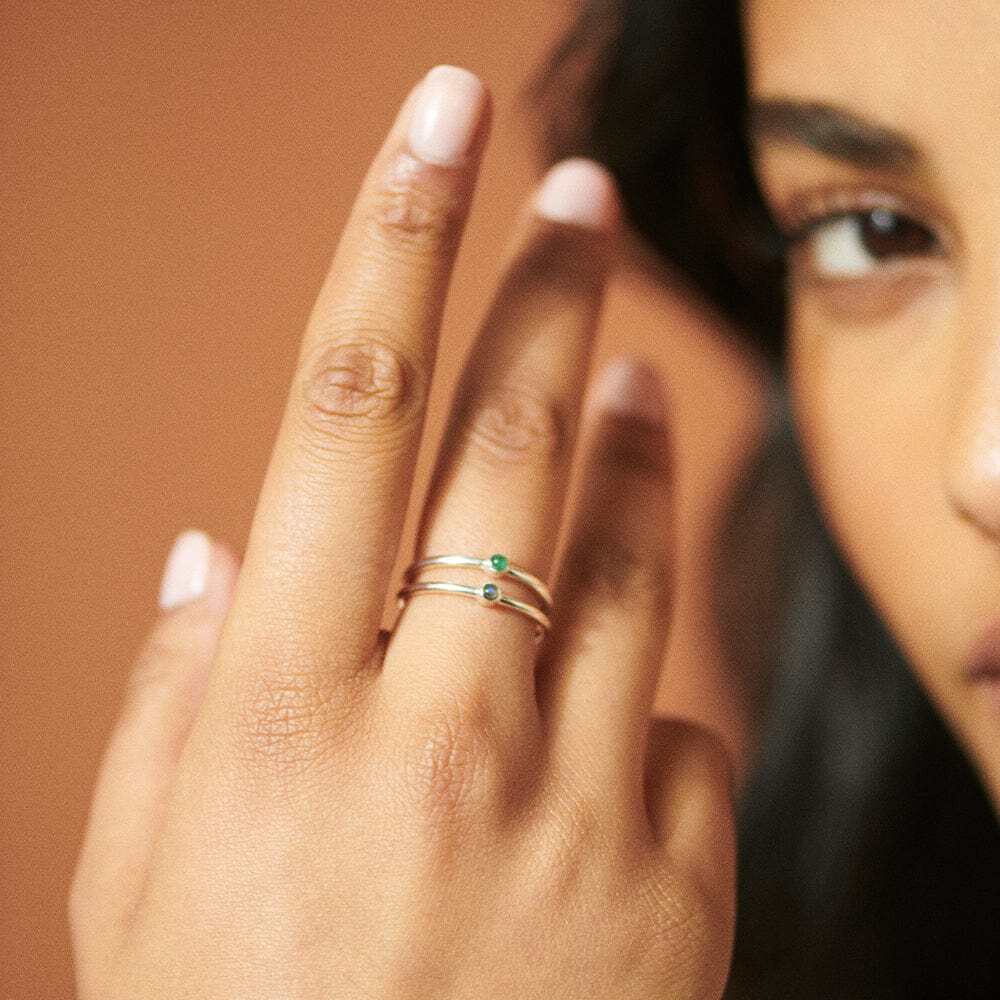 Daisy London Sterling Silver Healing Stone Ring Additional Image - 4