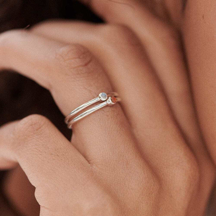 Daisy London Sterling Silver Healing Stone Ring Additional Image - 6