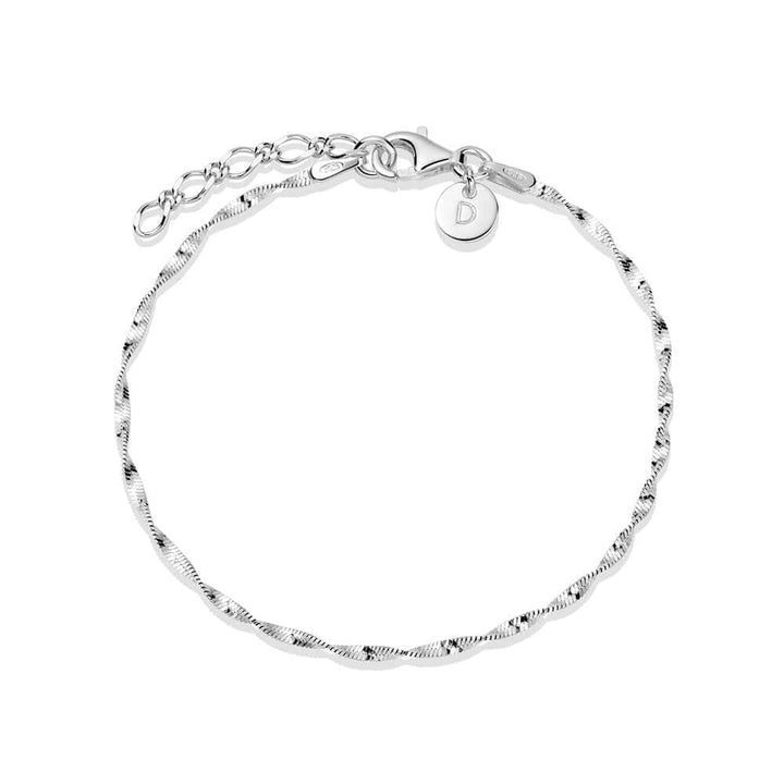 Daisy London Sterling Silver Helix Twisted Chain Bracelet