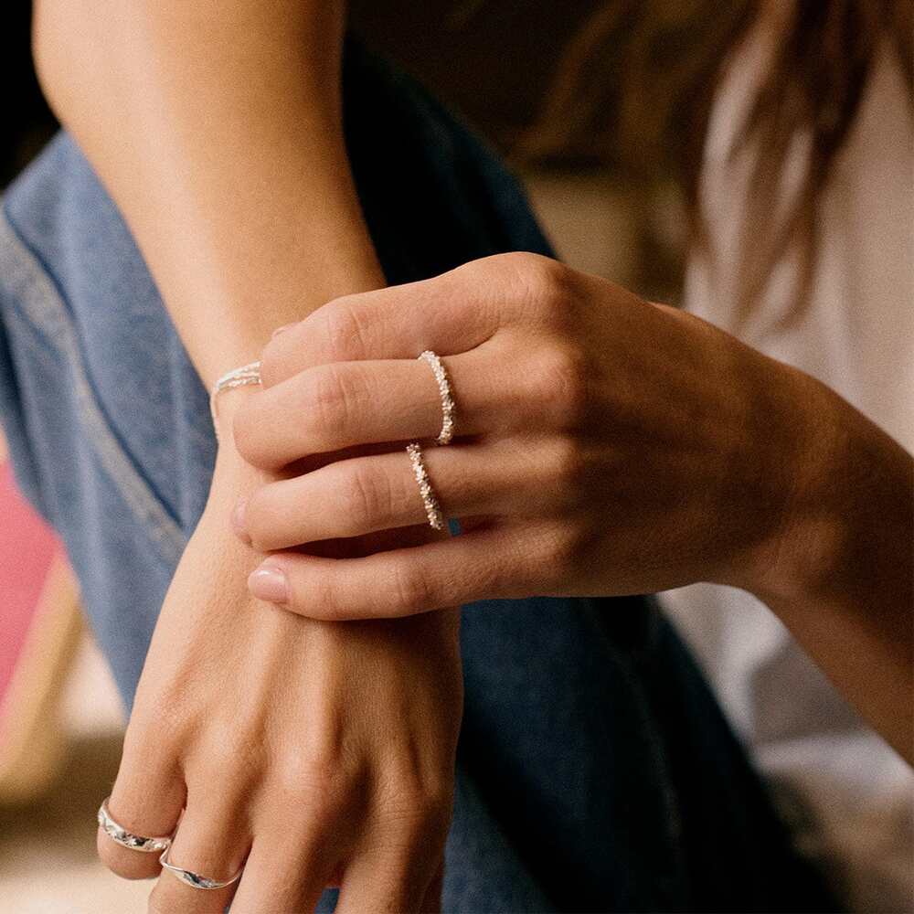 Daisy London Sterling Silver Iota Ring Additional Image - 3