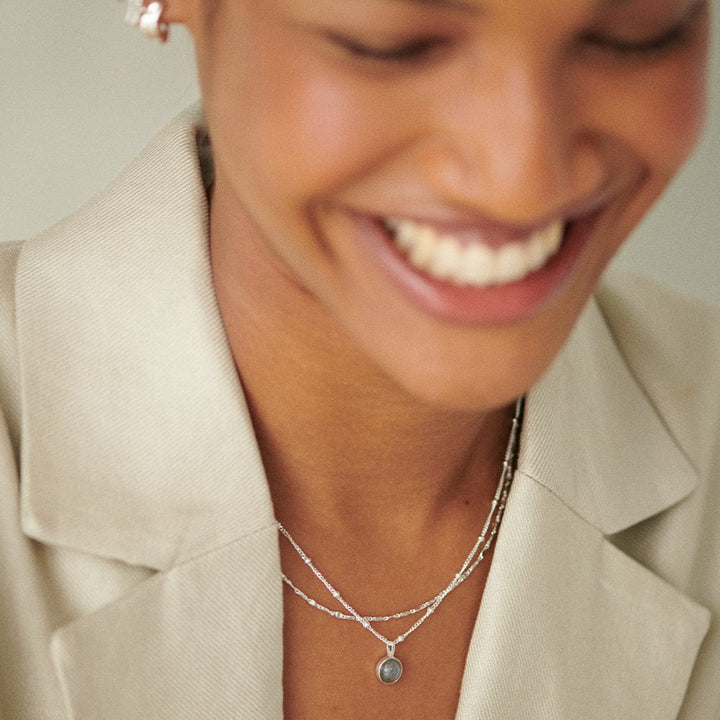 Daisy London Sterling Silver Labradorite Healing Necklace - MococoDaisy LondonHN2007_SLV5056104102848Necklaces