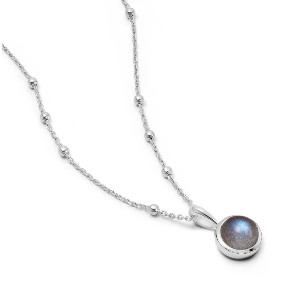 Daisy London Sterling Silver Labradorite Intuition Healing Stone Necklace image
