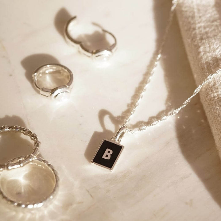 Daisy London Sterling Silver Letter B Personalised Initial Necklace - MococoDaisy LondonBETB_SLVNecklaces