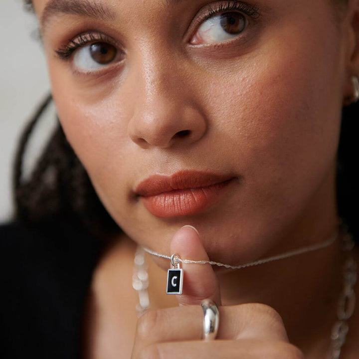 Daisy London Sterling Silver Letter C Personalised Initial Necklace - MococoDaisy LondonBETC_SLVNecklaces