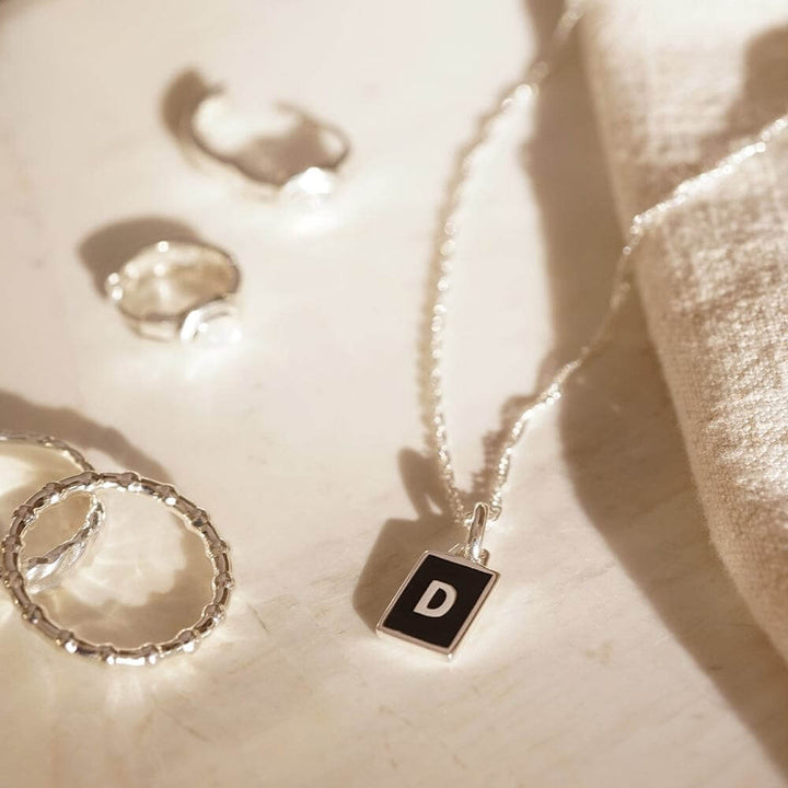 Daisy London Sterling Silver Letter D Personalised Initial Necklace - MococoDaisy LondonBETD_SLVNecklaces