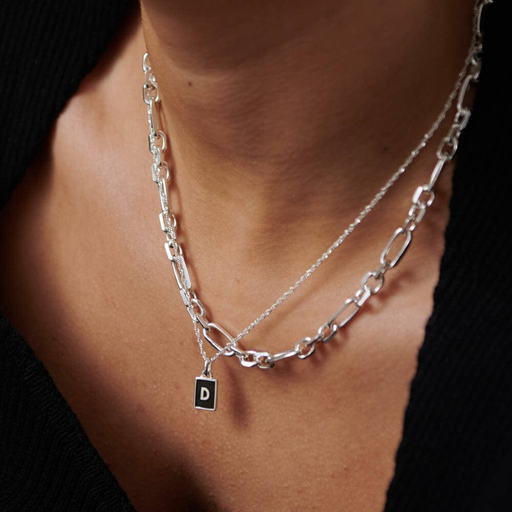 Daisy London Sterling Silver Letter D Personalised Initial Necklace - MococoDaisy LondonBETD_SLVNecklaces