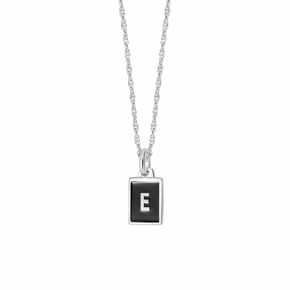 Daisy London Sterling Silver Letter E Personalised Initial Necklace - MococoDaisy LondonBETE_SLVNecklaces