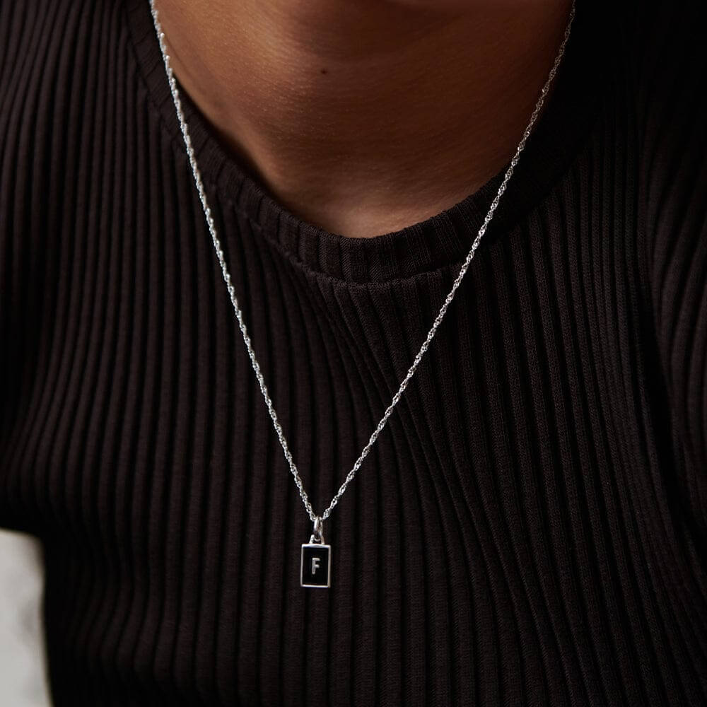 Daisy London Sterling Silver Letter F Personalised Initial Necklace - MococoDaisy LondonBETF_SLVNecklaces