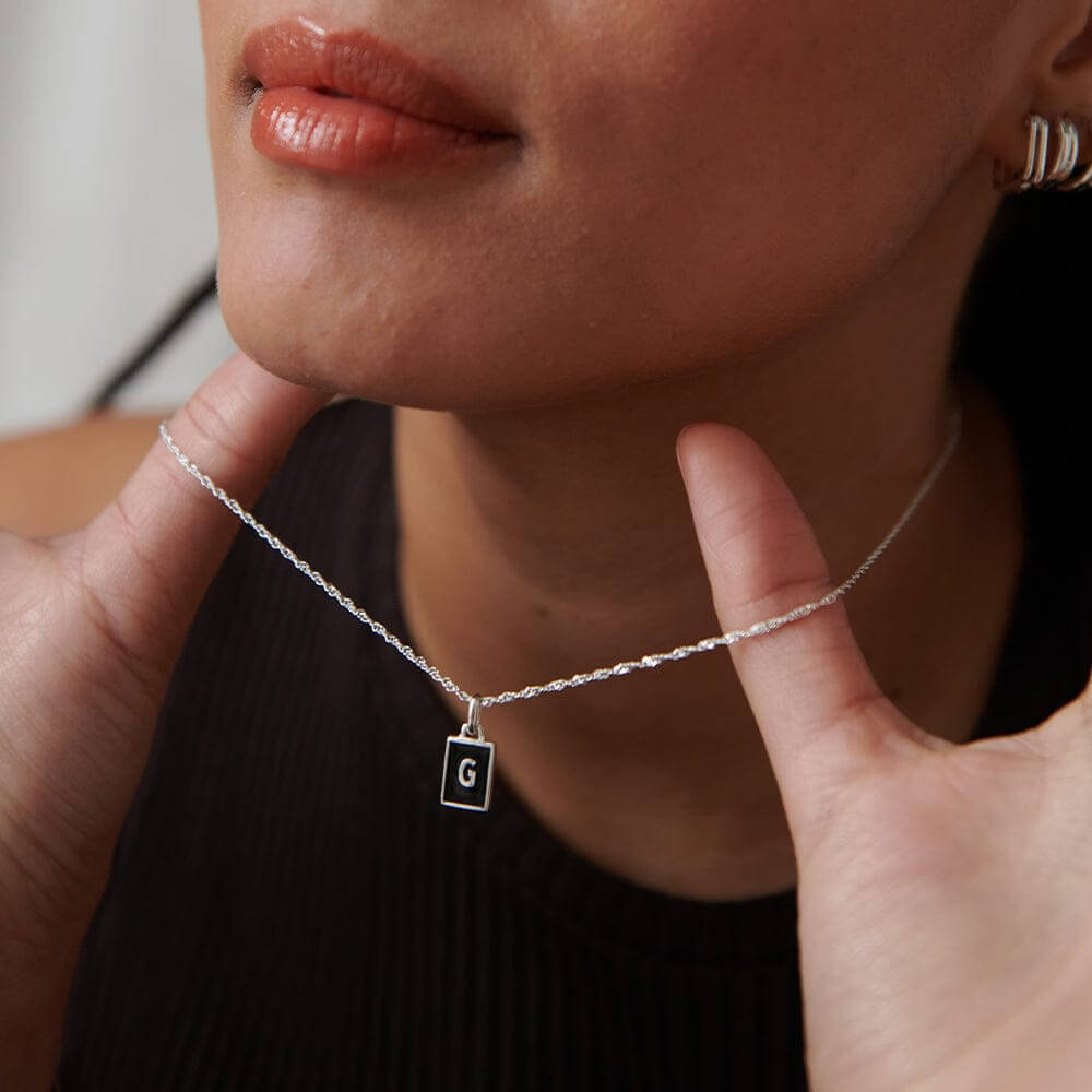Daisy London Sterling Silver Letter G Personalised Initial Necklace - MococoDaisy LondonBETG_SLVNecklaces