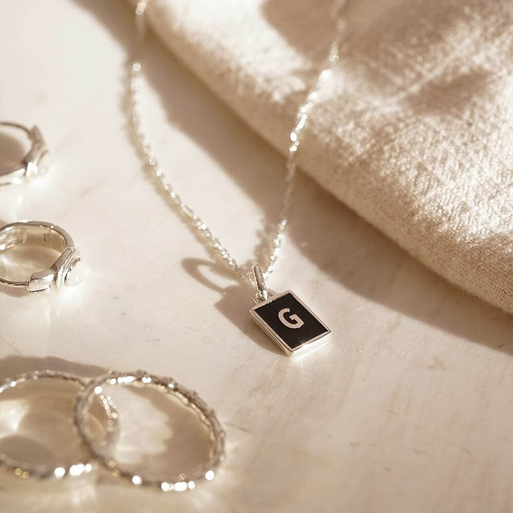 Daisy London Sterling Silver Letter G Personalised Initial Necklace - MococoDaisy LondonBETG_SLVNecklaces