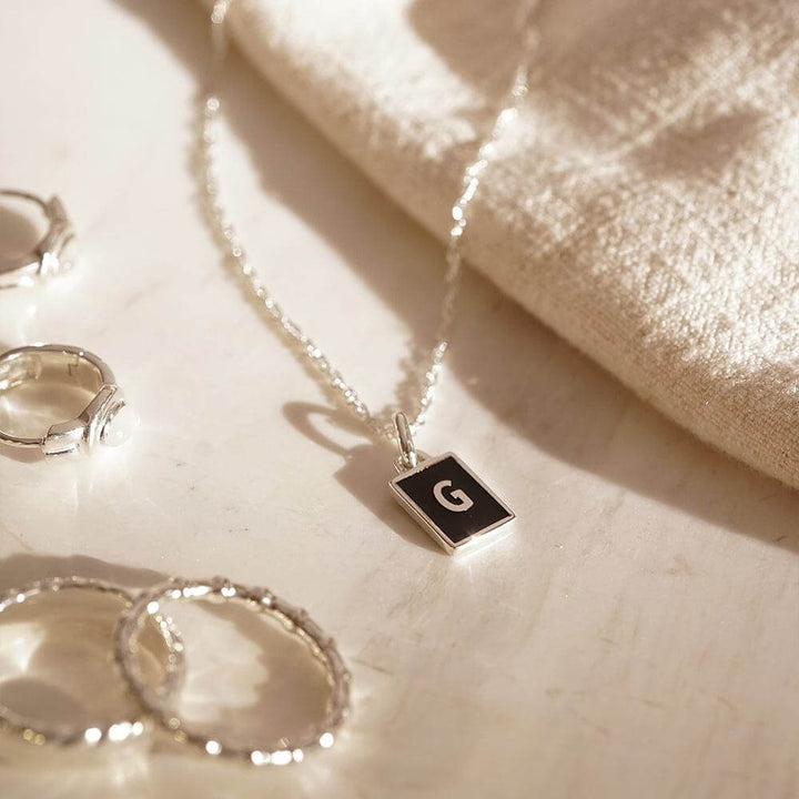 Daisy London Sterling Silver Letter G Personalised Initial Necklace - MococoDaisy LondonBETG_SLVNecklaces