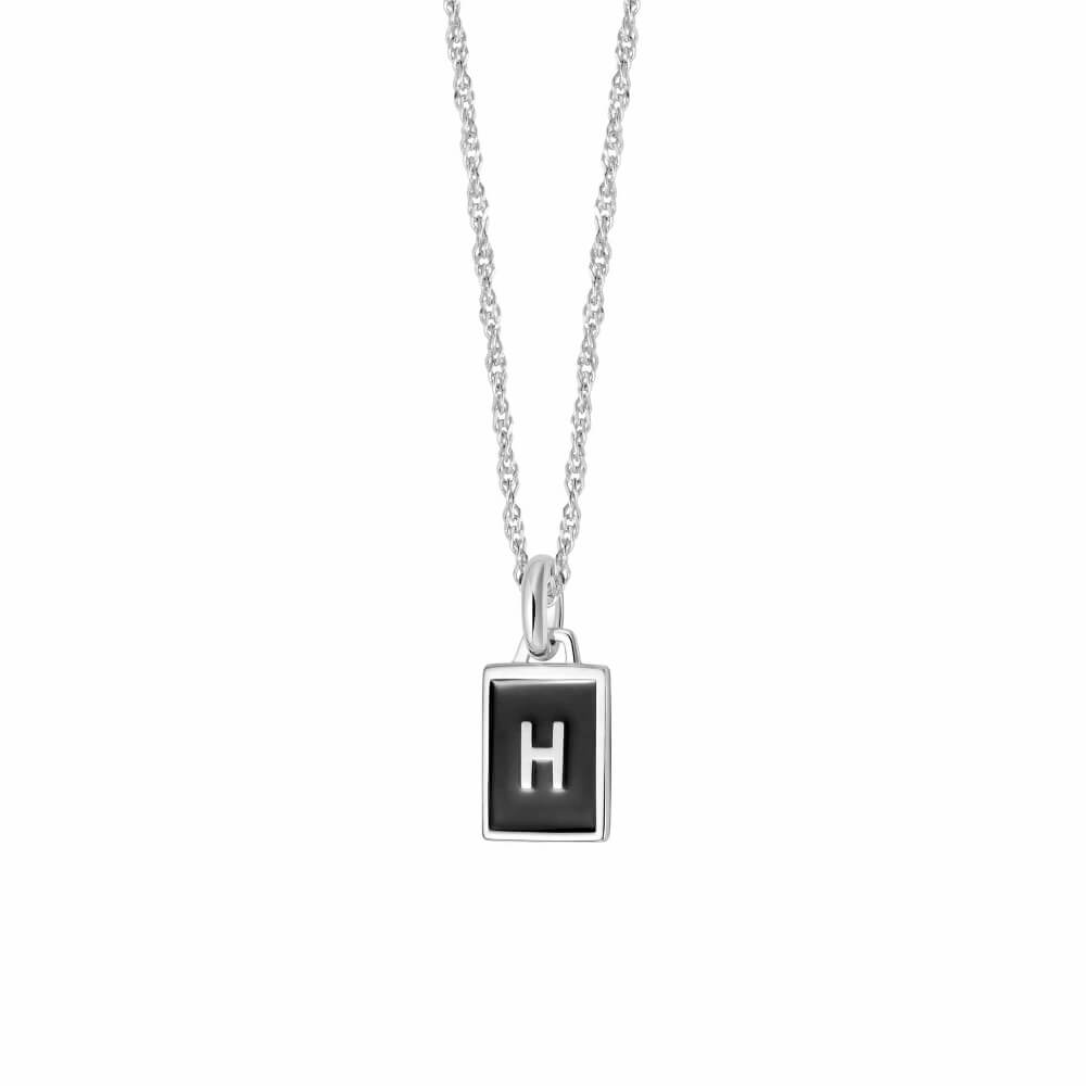 Daisy London Sterling Silver Letter H Personalised Initial Necklace - MococoDaisy LondonBETH_SLVNecklaces