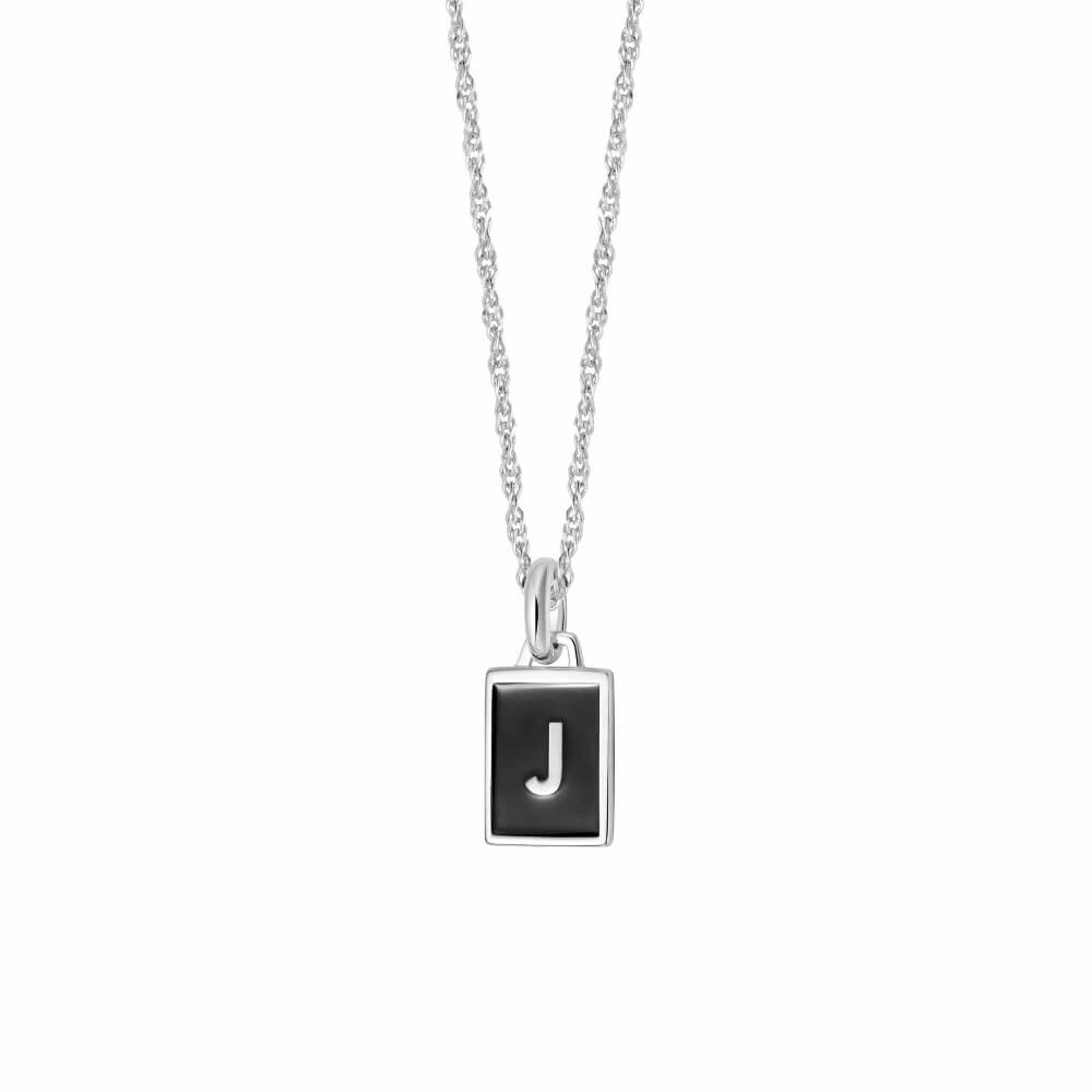Daisy London Sterling Silver Letter J Personalised Initial Necklace - MococoDaisy LondonBETJ_SLVNecklaces
