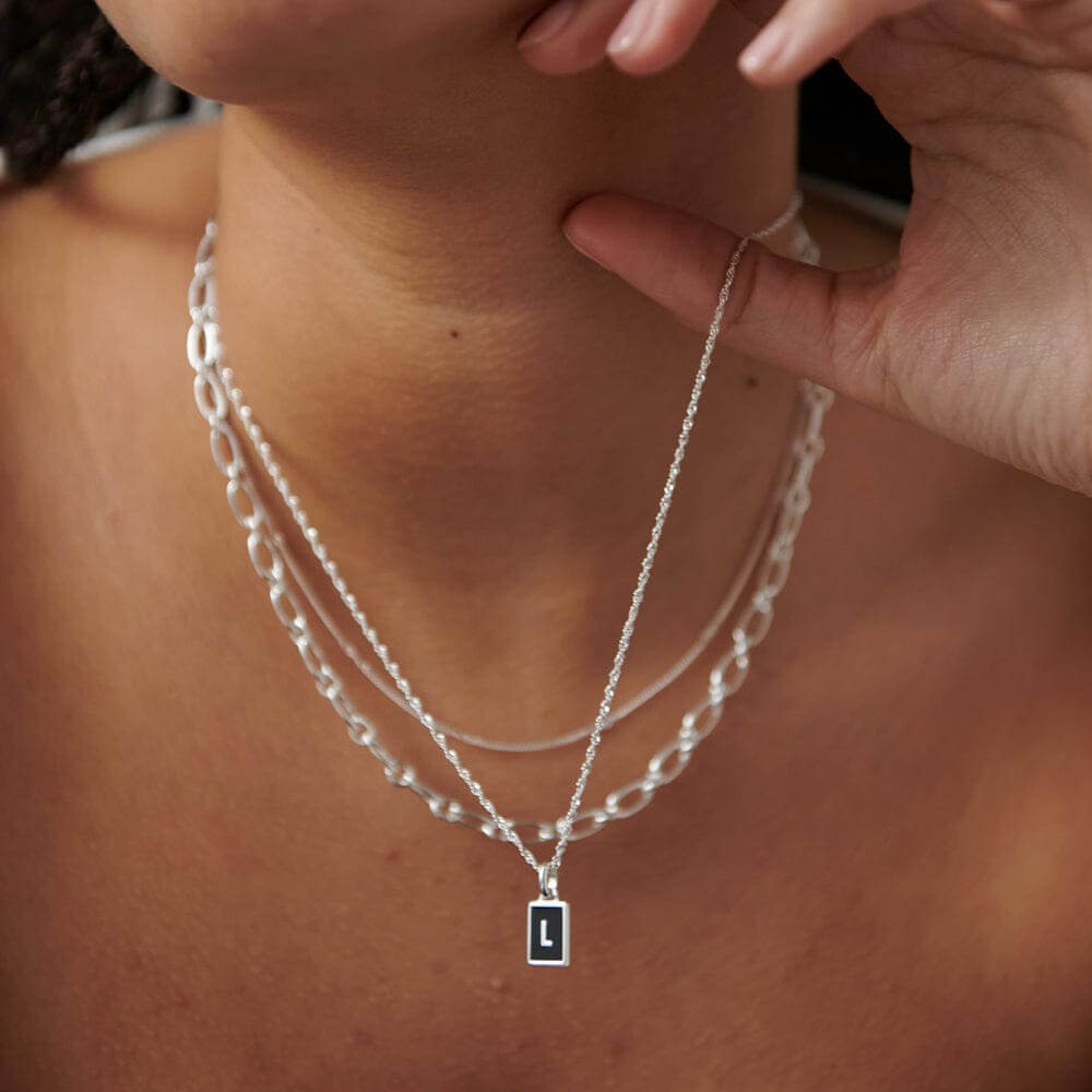 Daisy London Sterling Silver Letter L Personalised Initial Necklace - MococoDaisy LondonBETL_SLVNecklaces
