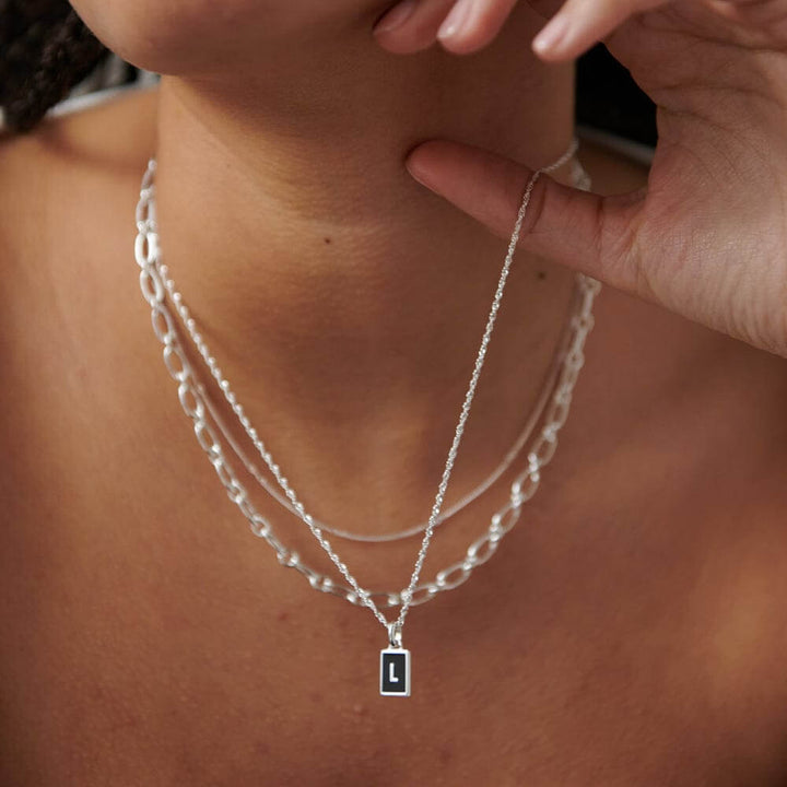 Daisy London Sterling Silver Letter L Personalised Initial Necklace - MococoDaisy LondonBETL_SLVNecklaces