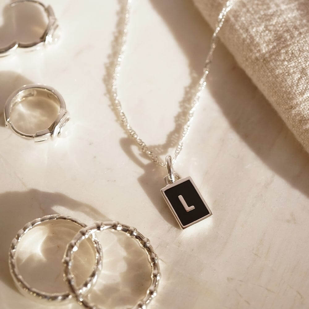 Daisy London Sterling Silver Letter L Personalised Initial Necklace - MococoDaisy LondonBETL_SLVNecklaces