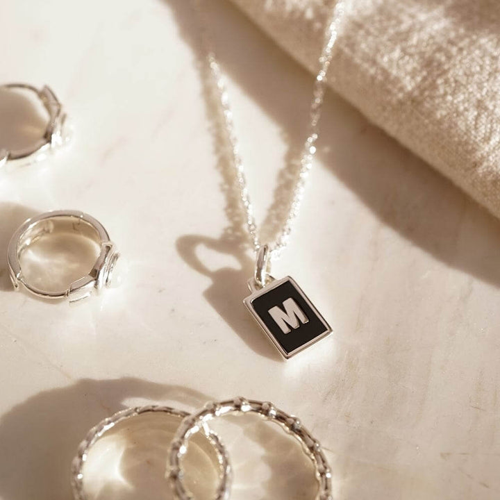 Daisy London Sterling Silver Letter M Personalised Initial Necklace - MococoDaisy LondonBETM_SLVNecklaces