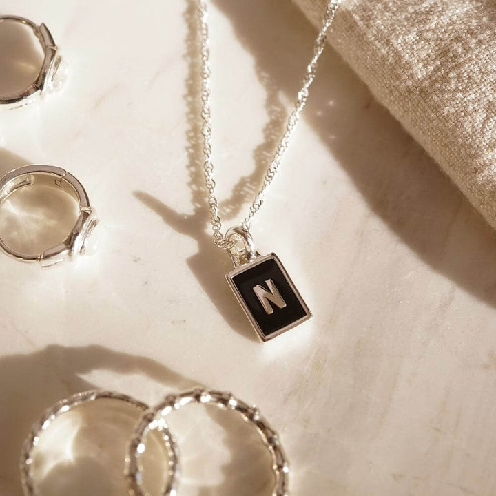 Daisy London Sterling Silver Letter N Personalised Initial Necklace - MococoDaisy LondonBETN_SLVNecklaces