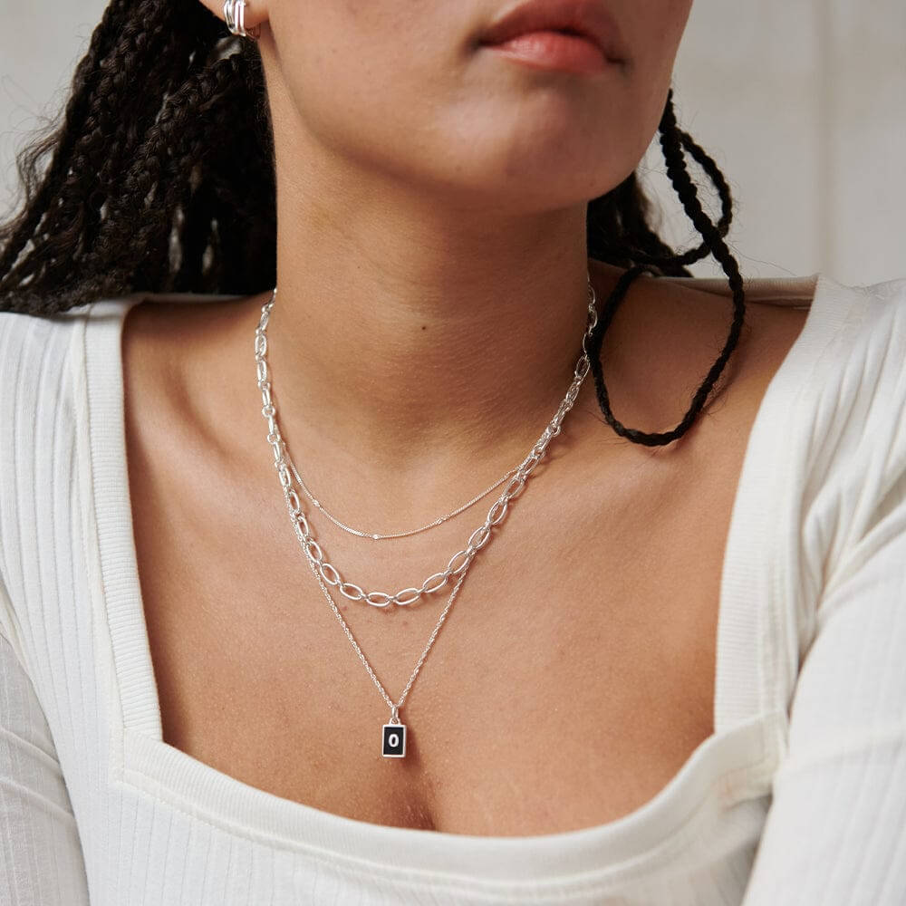 Daisy London Sterling Silver Letter O Personalised Initial Necklace - MococoDaisy LondonBETO_SLVNecklaces