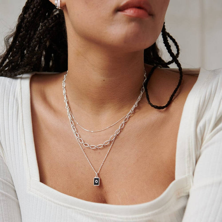 Daisy London Sterling Silver Letter O Personalised Initial Necklace - MococoDaisy LondonBETO_SLVNecklaces