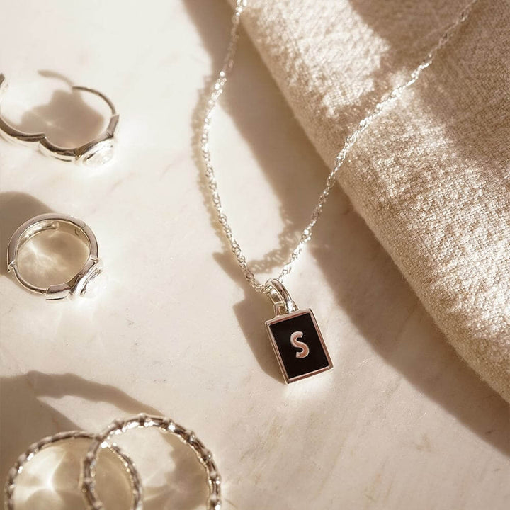 Daisy London Sterling Silver Letter S Personalised Initial Necklace - MococoDaisy LondonBETS_SLVNecklaces