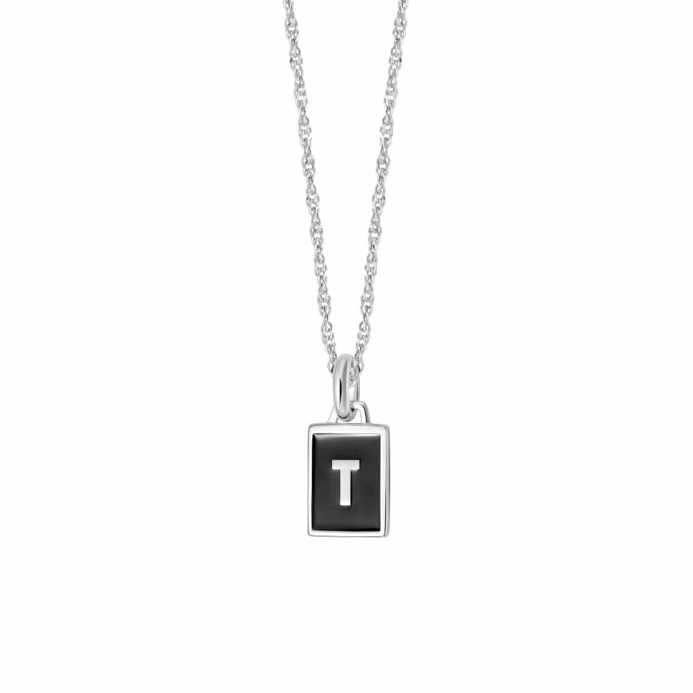 Daisy London Sterling Silver Letter T Personalised Initial Necklace - MococoDaisy LondonBETT_SLVNecklaces