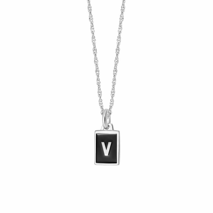 Daisy London Sterling Silver Letter V Personalised Initial Necklace - MococoDaisy LondonBETV_SLVNecklaces