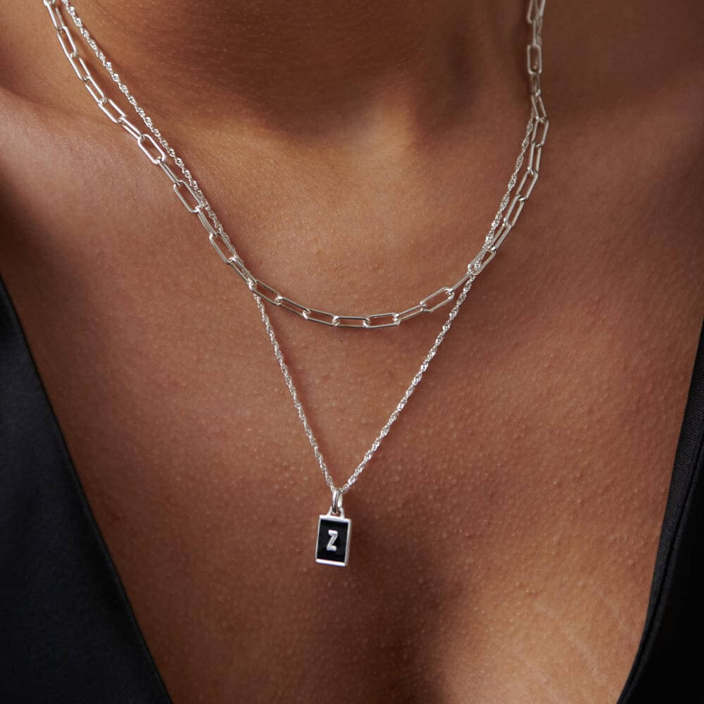 Daisy London Sterling Silver Letter Z Personalised Initial Necklace - MococoDaisy LondonBETZ_SLVNecklaces