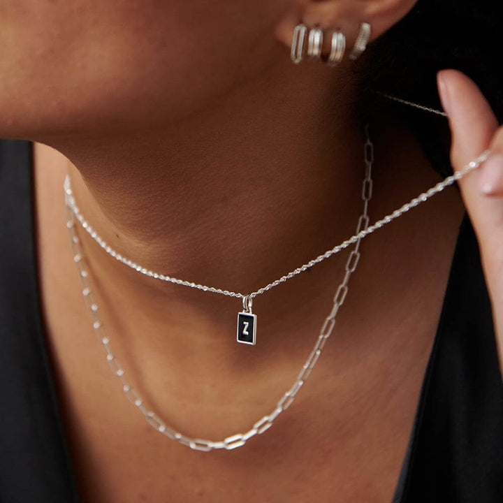 Daisy London Sterling Silver Letter Z Personalised Initial Necklace - MococoDaisy LondonBETZ_SLVNecklaces