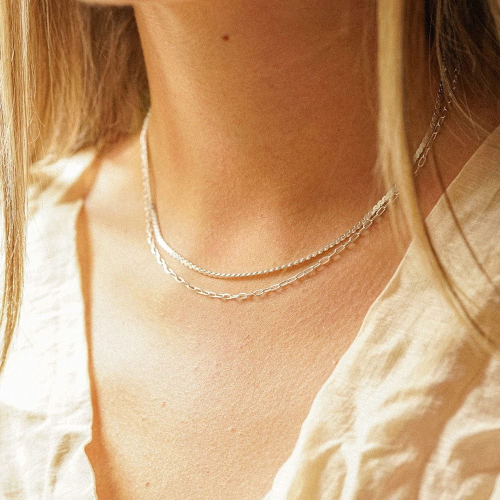 Daisy London Sterling Silver Light Paperclip Chain Necklace - MococoDaisy LondonFCPAP_SLV5056104135648Necklaces