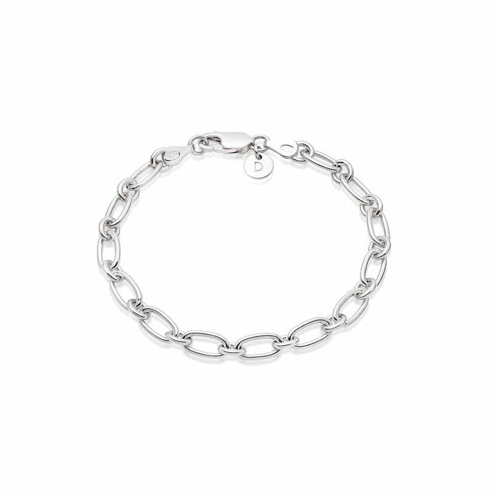 Daisy London Sterling Silver Linked Chain Bracelet