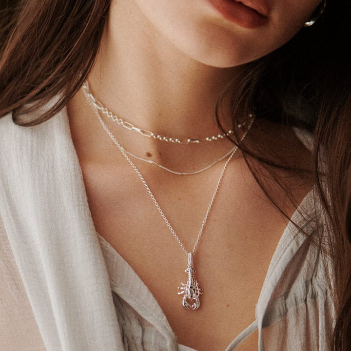 Daisy London Sterling Silver Lobster Chain Necklace - MococoDaisy LondonESN03_SLV5056104133545Necklace