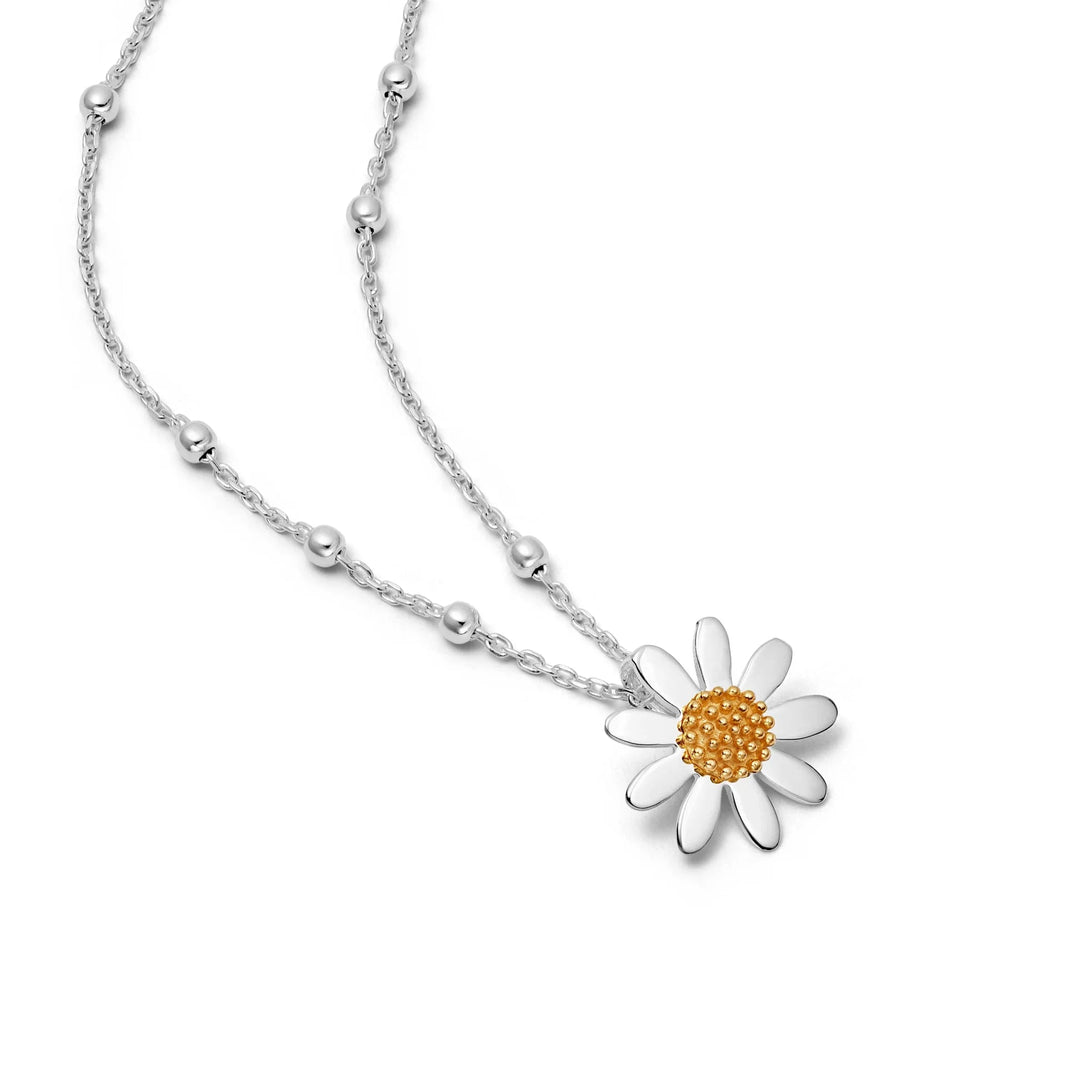 Daisy London Sterling Silver Marguerite Daisy Necklace - MococoDaisy LondonN4002_SLV5055379302298Necklaces