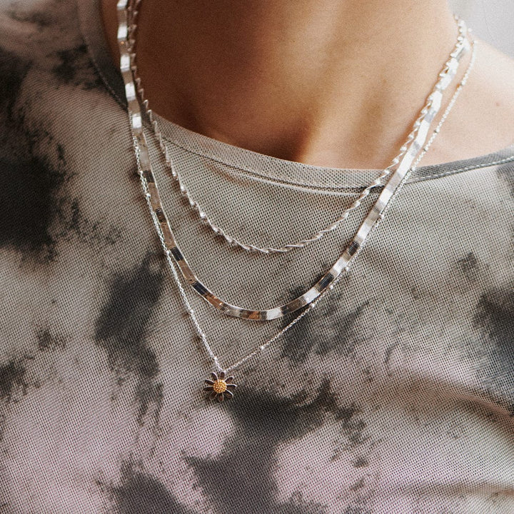 Daisy London Sterling Silver Marguerite Daisy Necklace - MococoDaisy LondonN4002_SLV5055379302298Necklaces