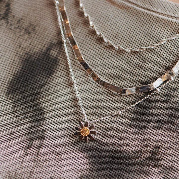 Daisy London Sterling Silver Marguerite Daisy Necklace - MococoDaisy LondonN4002_SLV5055379302298Necklaces
