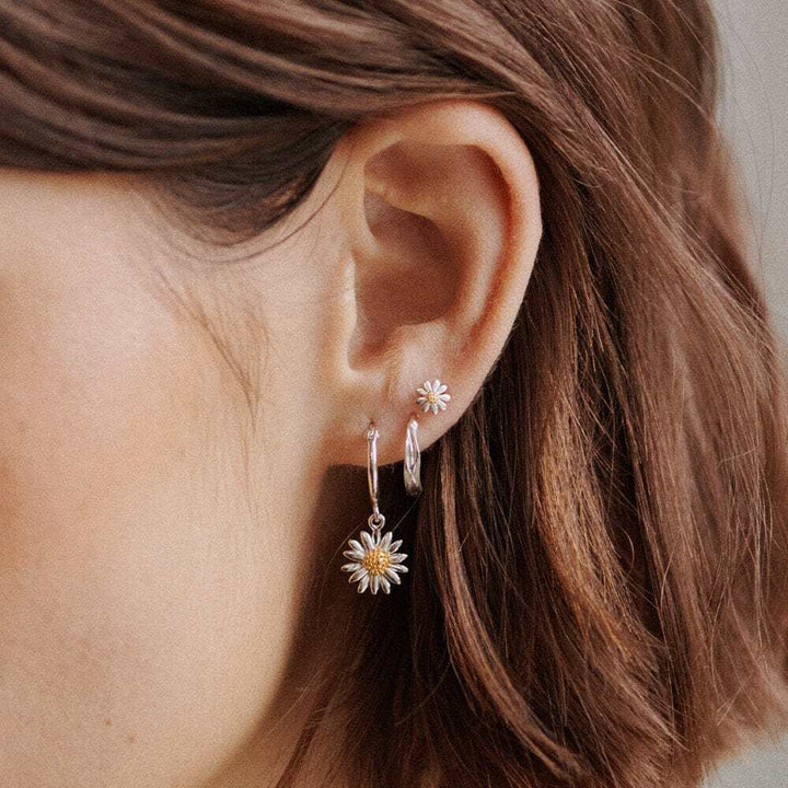 Daisy London Sterling Silver Marguerite Daisy Stud Earrings Additional Image - 1