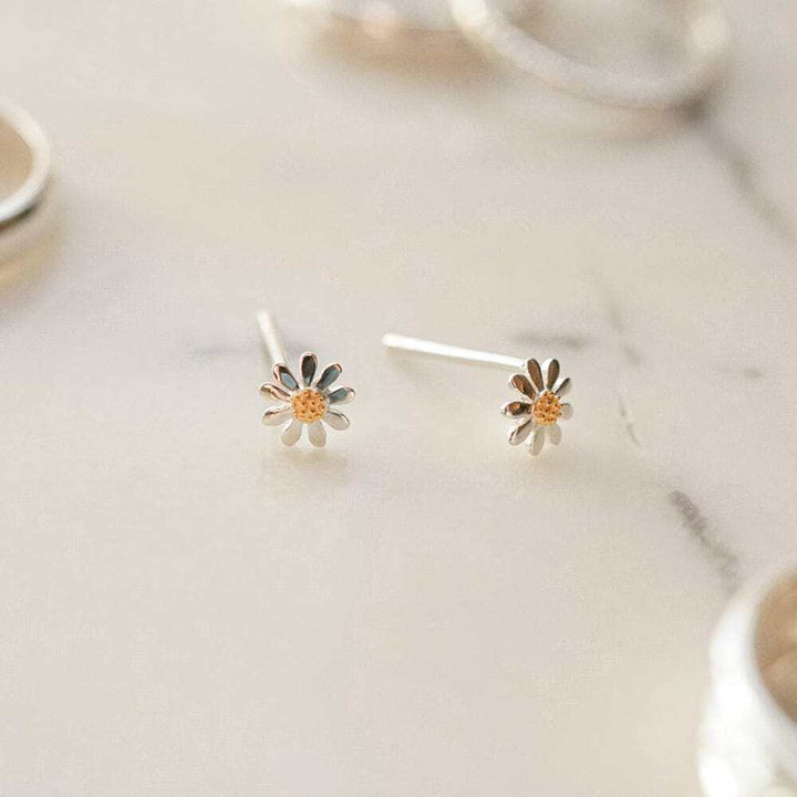 Daisy London Sterling Silver Marguerite Daisy Stud Earrings Additional Image - 2