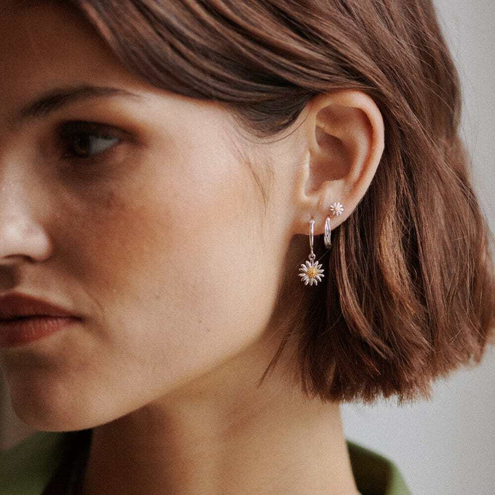 Daisy London Sterling Silver Marguerite Daisy Stud Earrings Additional Image - 3