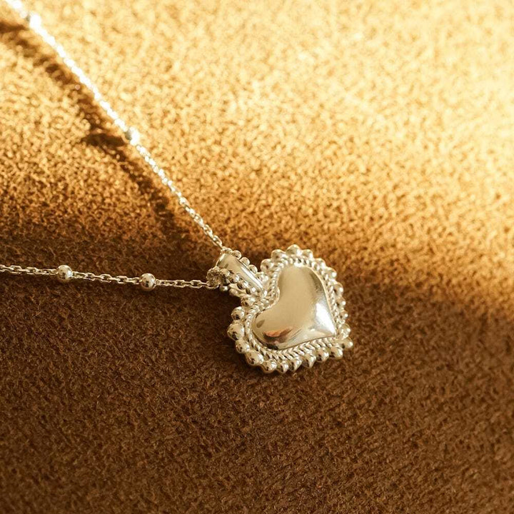 Daisy London Sterling Silver Mini Engravable Bobble Heart Necklace Additional Image - 4