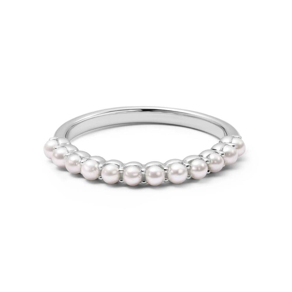 Daisy London Sterling Silver Mini Pearl Band Ring