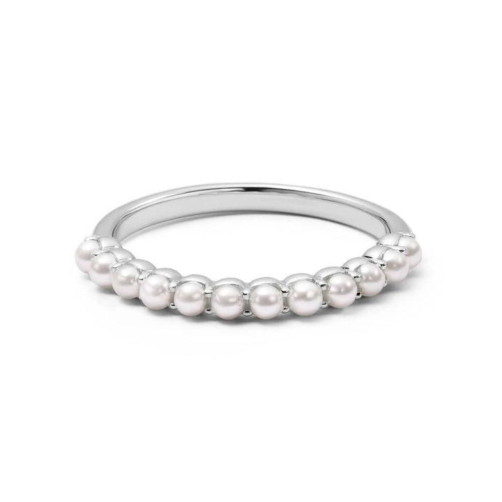 Daisy London Sterling Silver Mini Pearl Band Ring