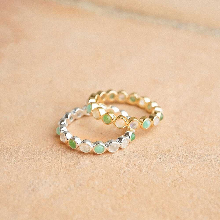 Daisy London Sterling Silver Mixed Gemstone Tennis Ring Additional Image - 2