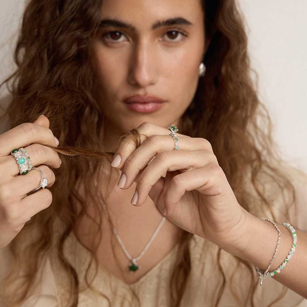 Daisy London Sterling Silver Moonstone Claw Ring Additional Image - 4