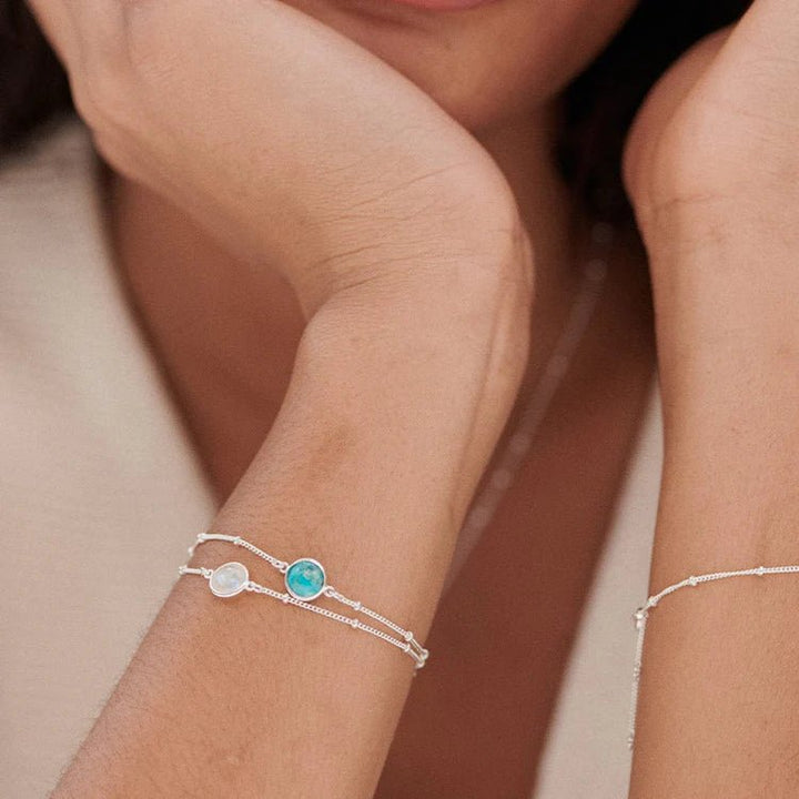 Daisy London Sterling Silver Moonstone Healing Stone Bracelet - MococoDaisy LondonHBR1011_SLVBracelets