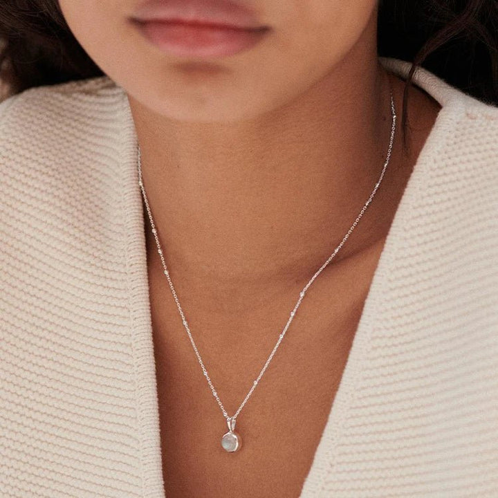 Daisy London Sterling Silver Moonstone Healing Stones Necklace - MococoDaisy LondonHN2011_SLVNecklaces