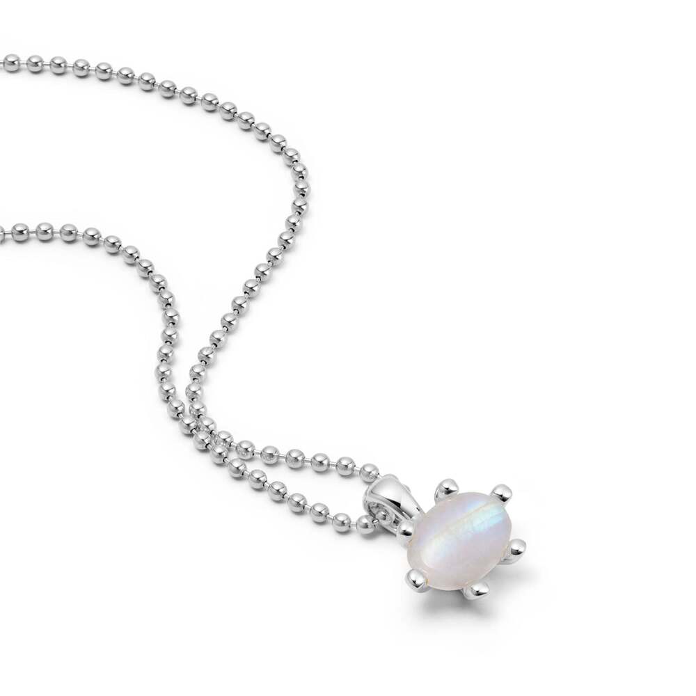 Daisy London Sterling Silver Moonstone Pendant Necklace