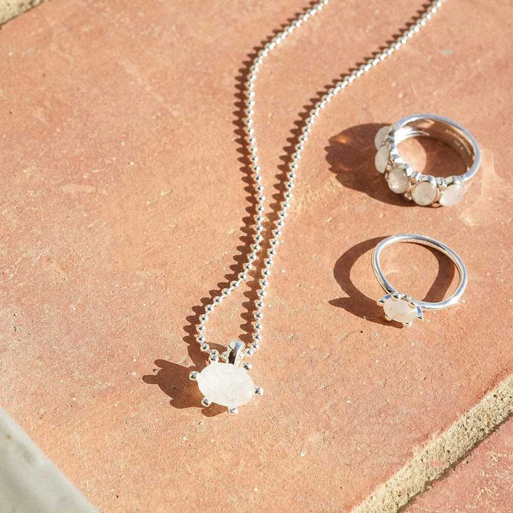 Daisy London Sterling Silver Moonstone Pendant Necklace Additional Image - 2
