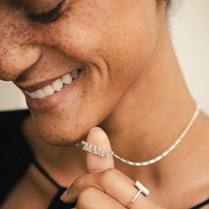 Daisy London Sterling Silver Mother Of Pearl &amp; Mama Necklace Layering Set Additional Image - 2