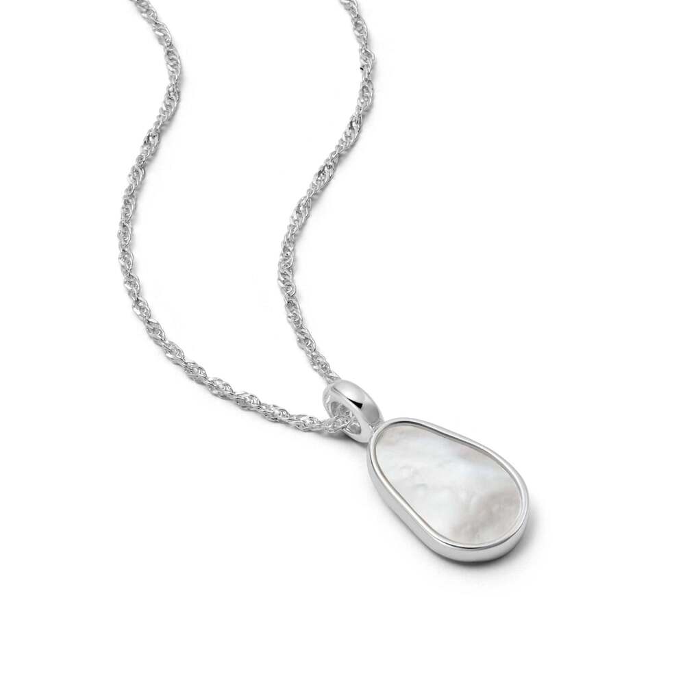 Daisy London Sterling Silver Mother Of Pearl Necklace